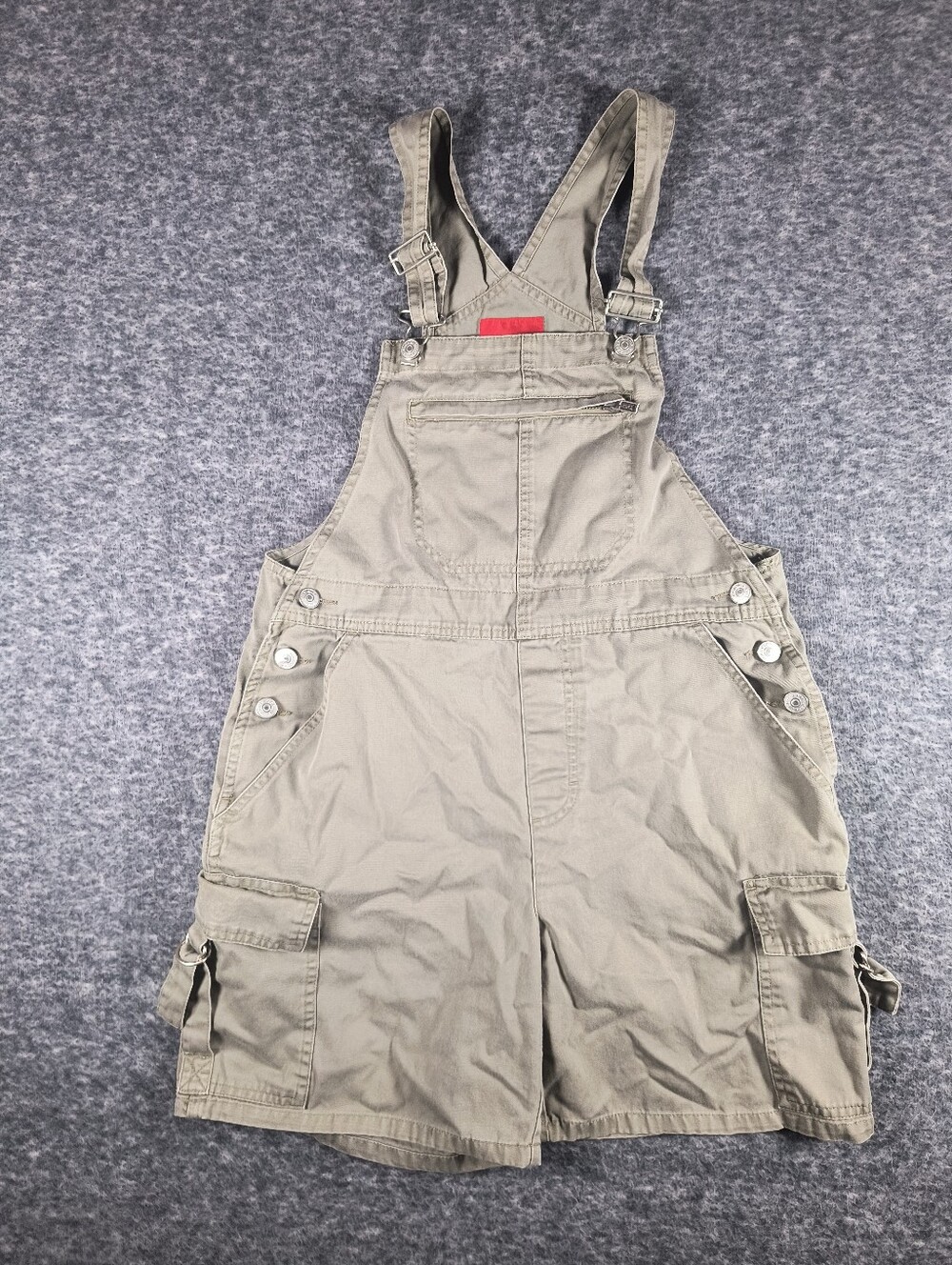 Gloria Vanderbilt khaki green cargo overalls, women's small
